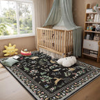 Washable Area Rugs for Living Room: 5x7 Bedroom Rug Vintage Rugs Stain - Image 6
