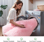 KCHOWUA Pink Fluffy Fuzzy Small Area Rugs - Image 5