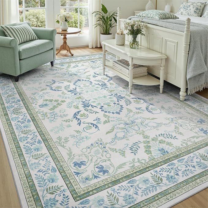 DCX Green 8x10 Rug, Kid & Pet Friendly - Image 2