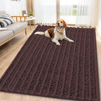 Smiry Dog Door Mat for Muddy Paws 71x46, Absorbent Dirt Trapper, Non-Slip by Smiry
