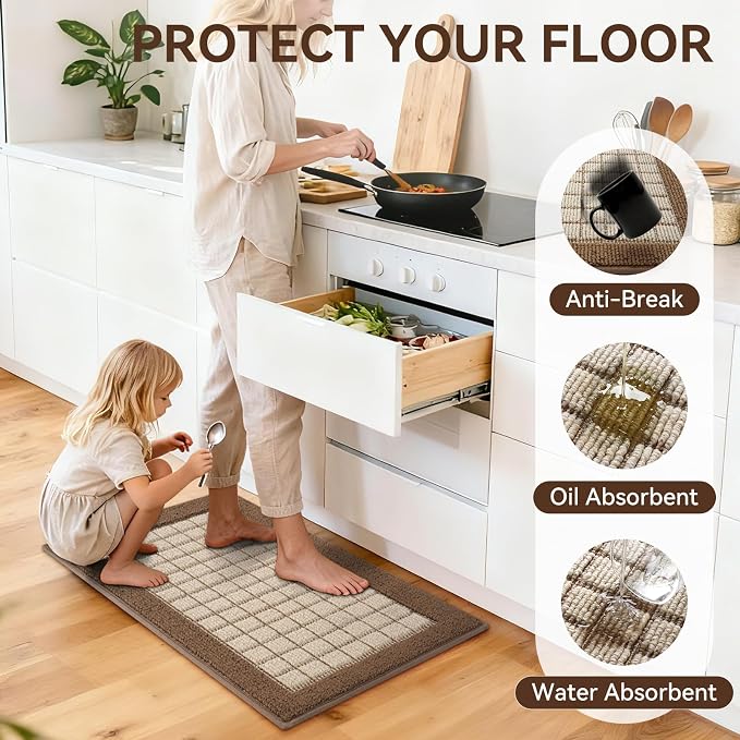 Kitchen Rugs Non Slip Washable, Absorbent and Stain Resistant Kitchen Sink Mats - Image 5