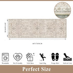 2x6 Washable Kitchen Runner Rug – Boho Vintage Non-Slip Carpet Runner - Image 2