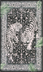 Moynesa Tiger Washable Rugs, 3x5 Entry Area Rugs, Non Slip Vintage Soft Living - Image 2