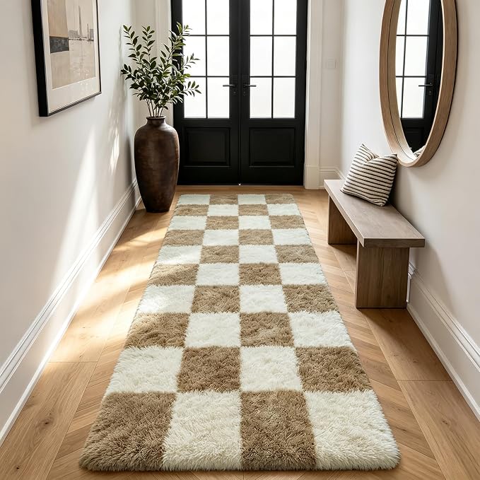 Shag Runner Rug for Bedroom Living Room 3x7 Upgrade Non-Slip Fluffy Soft - Image 6