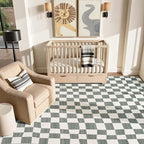 jinchan 8x10 Checkered Area Rugs - Image 3