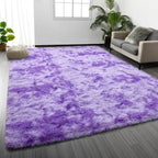 Deerhoo Large Shag Area Rugs 8 x 10, Tie-Dyed Plush Fuzzy Rugs by Deerhoo