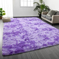 Deerhoo Large Shag Area Rugs 5 x 8, Tie-Dyed Plush Fuzzy Rugs by Deerhoo