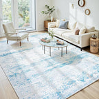 10x12 Area Rugs Washable Rug: Anti-Skid Abstract Modern Living Room Rug Soft - Image 2