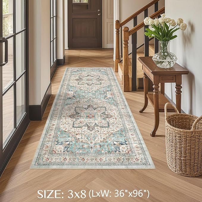 Tortania Area Rug 3x8 Runner Rugs - Image 2