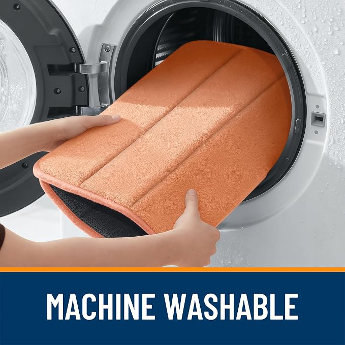OLANLY Memory Foam Bath Mat 34x21, Super Soft Absorbent Bathroom Rugs, Quick Dry - Image 8