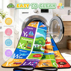 Kids Rug for Playroom, Educational Learning Play Mat, Soft Non-Slip Machine - Image 6