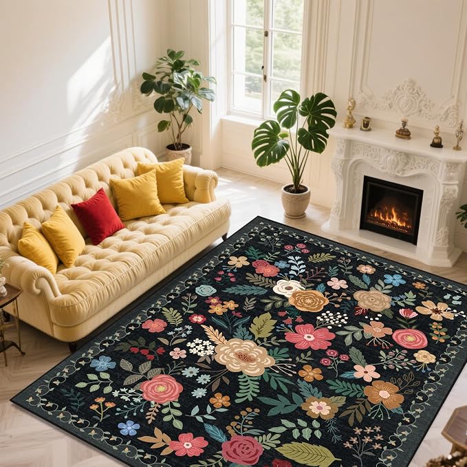 Area Rug for Living Room, 10x12 Large Washable Rugs for Dining Room, Non Slip - Image 4