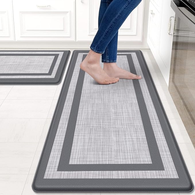 Mattitude Kitchen Mats Set of 2, Cushioned Anti-Fatigue Non-Skid Rug Sets by Mattitude