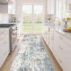 Runner Rug Non Slip Rugs: 3x8 Hallway Kitchen Washable Abstract Soft Modern by LOONGRUG