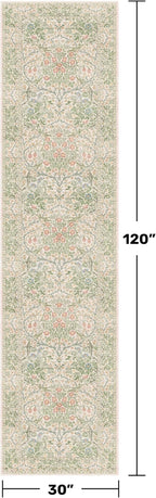 Beige Green 2'6" x 10' Runners for Wide Hallways Non Slip, Extra Long 10ft - Image 2