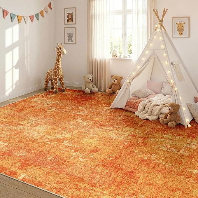 RELEANY Washable Area Rugs 8'x10' Non-Slip Modern Abstract Soft - Image 2