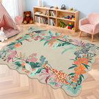 Rugxara 3x5 Rug for Entryway Bedroom, Leopard/Cheetah/Zebra/Tiger Print Throw - Image 2