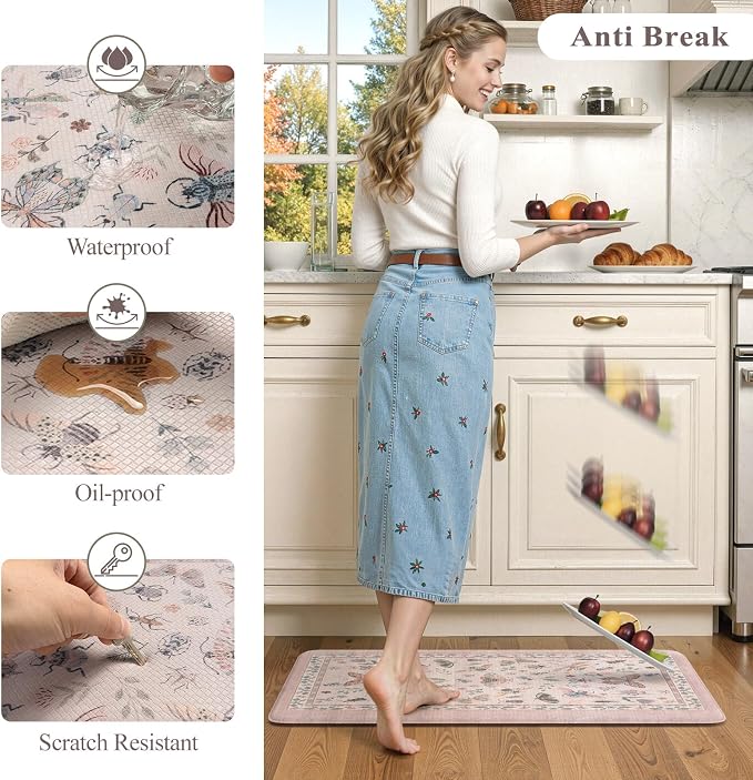 LEEVAN Anti Fatigue Mats for Kitchen Floor Non-Slip, Cushioned Kitchen Mats for - Image 6