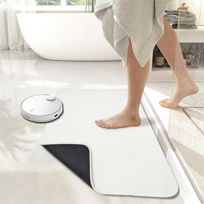 Bosap Bath Mat, Ultra Thin Bathroom Rugs, Rubber Bath Mats - Image 6