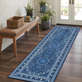 Lessymo 2 x 6 Runner Rug- Machine Washable Area Rugs Boho Faux Wool Low Pile by Lessymo