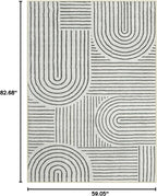 Lahome Abstract Washable Area Rug, 5x7 Rug - Image 2