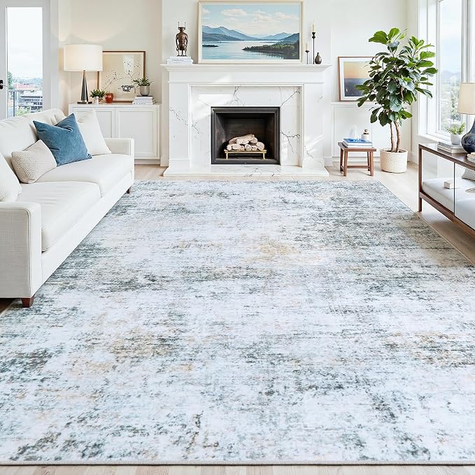 9x12 Area Rugs Washable Rug:Anti-Skid Abstract Modern Living Room Rug Soft Thin - Image 9