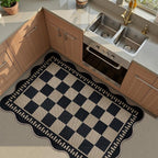 Checkered Easy Jute Front Door Mat, 2.6x4 Washable Entryway Rug Non Slip Small - Image 7