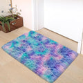Shaggy Tie Dyed Light Purple Rainbow Rug Small, 2x3 Area Rugs by TENNOLA