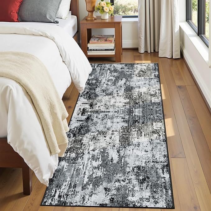 RELEANY Washable Area Rugs 2'x6' Non-Slip Modern Abstract Soft - Image 4