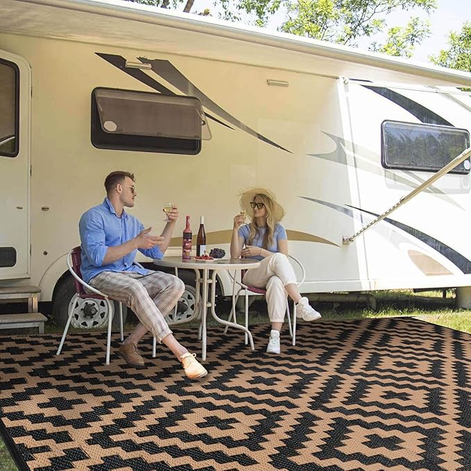 Outdoor Rugs Patio Camping Waterproof by Kalafun