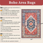 SERISSA 7x10 Area Rugs for Living Room, Large Washable Non-Slip Boho Rug - Image 6