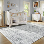 Washable Grey White Area Rugs 6x9 - Image 6