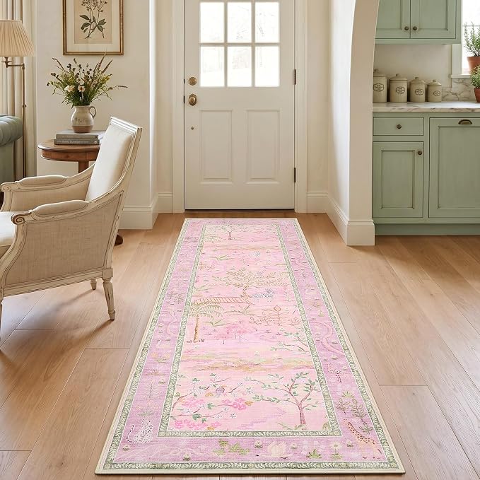 2x6 Hallway Runner Rug Non Slip Forest Nursery Runners Washable Stain Resistant - Image 9