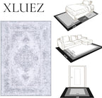 XLUEZ Area Rug 8x10 Living Room Rug, Machine Washable Vintage Distressed - Image 8