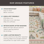 Boho Light Pink Round Rugs for Kids Bedroom - 4 ft Unique Circle Area Rugs for - Image 8