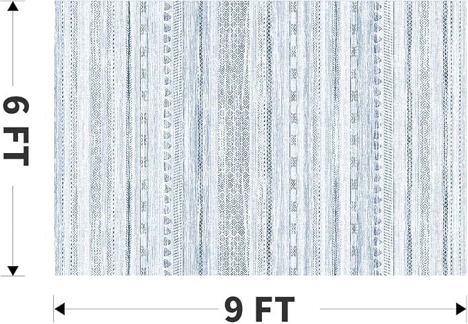 6x9 Area Rugs for Living Room Machine Washable Rug Distressed Indoor Carpet - Image 2