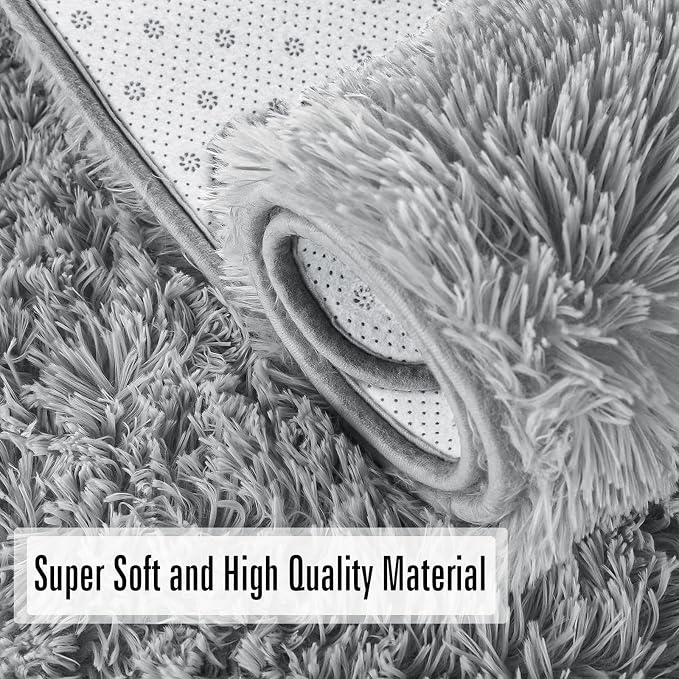 Andecor Soft Fluffy Bedroom Rugs, 8 x 10 Feet Indoor Shaggy Plush Area Rug - Image 8