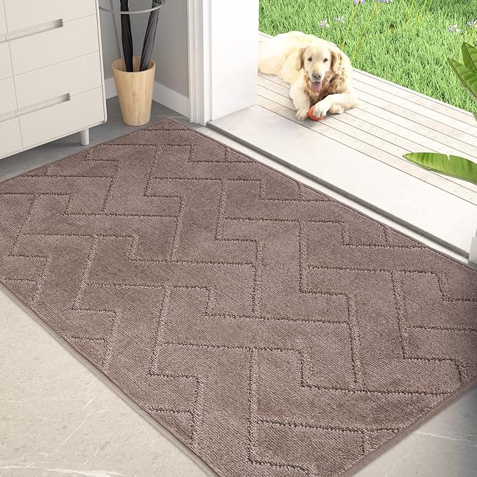 PURRUGS Dirt Trapping Door Mat 32" x 47", Non-Slip Machine Washable Entry Rug by PURRUGS