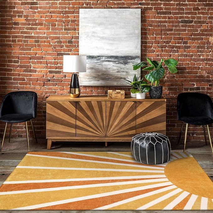 Lahome Boho Sun Print Area Rug - Image 3