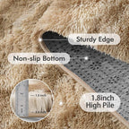 Area Rugs for Living Room, Tie-Dyed 6x9 Feet Soft Fluffy Shagg Plush Rug High - Image 5