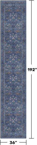 Vintage 3x16 Wide Hallway Runner Rug Non Slip, Ultra Thin Large Kitchen Indoor - Image 2