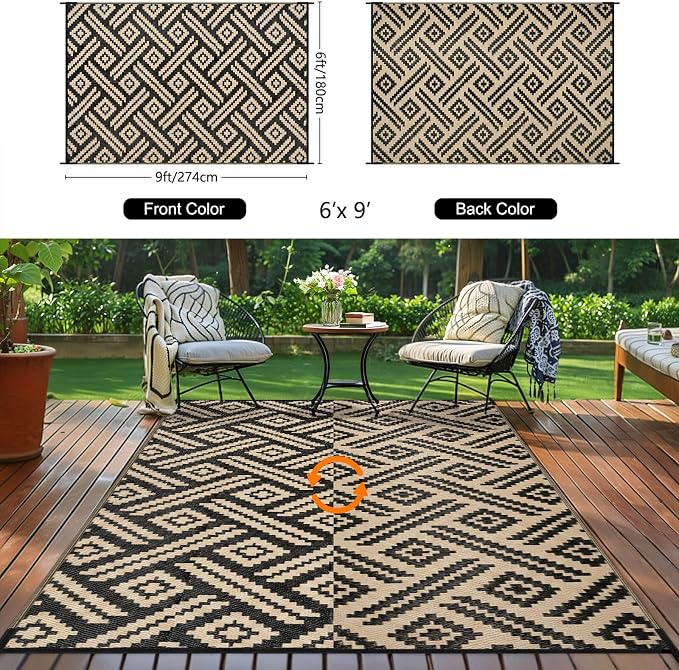 Outdoor Rugs Patio Camping Waterproof - Image 4