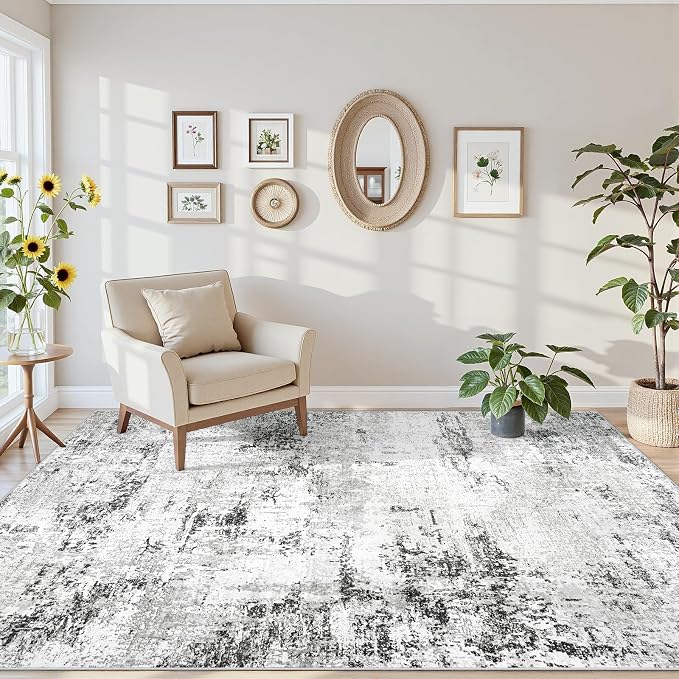 Area Rugs 6x9 Living Room: Large Modern Abstract Washable Rug Soft Anti-Skid - Image 6