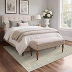 GENIMO 5x7 Area Rug for Living Room, Washable Vintage Floral Low-Pile Non-Slip - Image 4