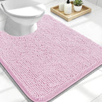 OLANLY Toilet Rugs U-Shaped 24x20, Extra Soft Absorbent Chenille Contour by OLANLY