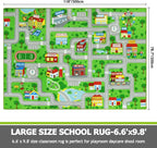 Capslpad Green Car Road Kid Rug Carpet Playmat - Image 2