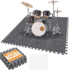 16Pcs Sound Absorbing Interlocking Floor Mats, Non-Slip Anti Vibration by Unknown