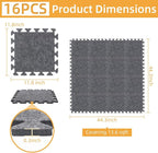 16Pcs Sound Absorbing Interlocking Floor Mats, Non-Slip Anti Vibration - Image 2