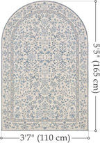 jinchan Zenith Blue Floral Area Rug - Image 2