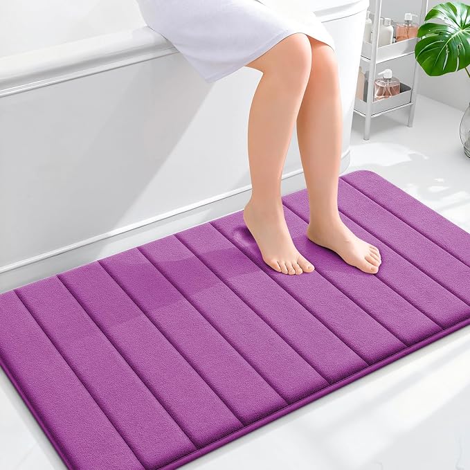 OLANLY Memory Foam Bath Mat 44x24, Super Soft Absorbent Bathroom Rugs, Quick Dry by OLANLY